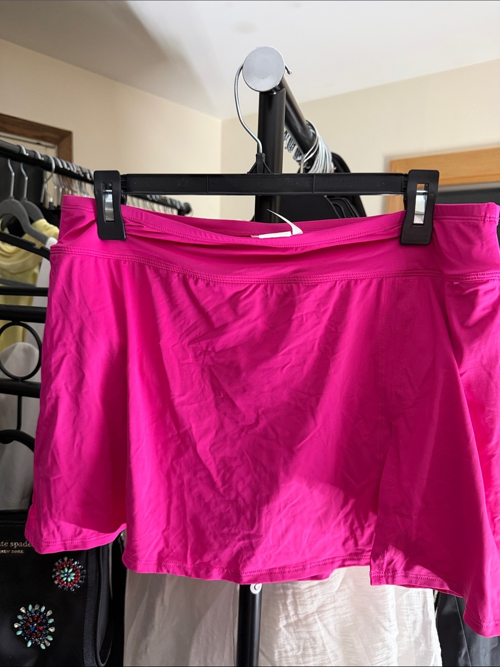 Women's Hot Pink Circle Skirt with Hidden Shorts